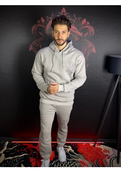 Paça Lastikli 3 Iplik Kapşonlu Takım