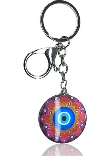 Cam Nazarboncuk Anahtarlık