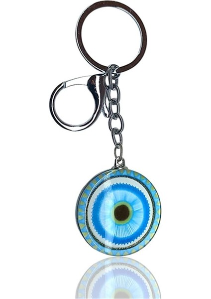 Cam Nazarboncuk Anahtarlık