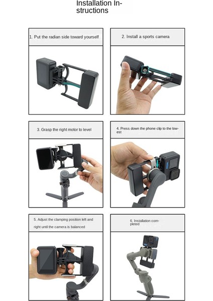 Om 4/3 Için Ommo Mobile 6/5 Kamera Için El Gimbal Adaptör Anahtarı Bağlantı Adaptörü Gopro Actıon 4 Adaptör (Yurt Dışından) indirimleri