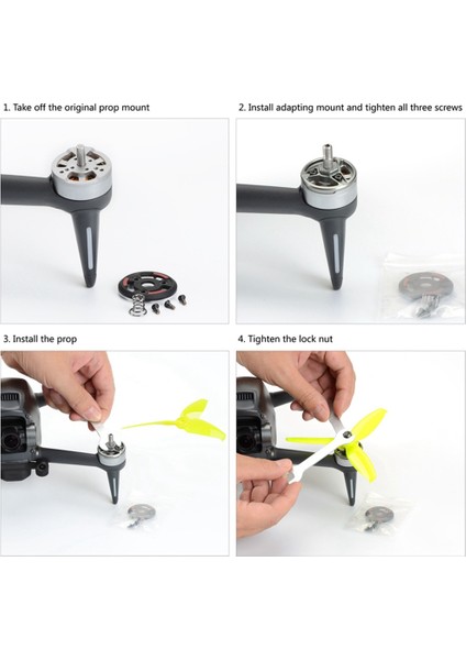 Djı Fpv Drone Montaj Plakası Tabanı Için Pervane Tabanları Seti M5 Mount Hole Prop Djı Fpv Için Yedek Aksesuarlar Için (Yurt Dışından) fırsatları