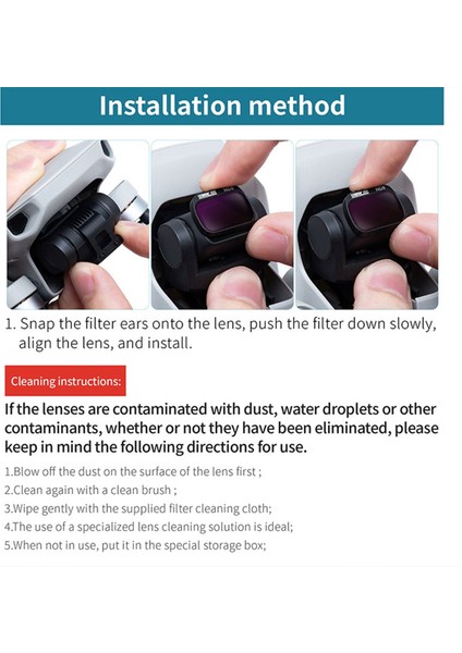 Djı Mini 4K Mini 2 Se Mini 2 Özel Filtre Kiti Nd8 16 32 64 Filtre Kiti Kamera Lens Aksesuarları (Yurt Dışından) indirimleri