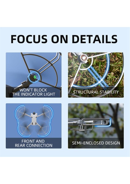 Djı Mini 4 Pro Landing Dişli Entegre Pervaneler Koruyucu Koruyucu Koruyucu Halkalar Drone Koruma Aksesuarları (Yurt Dışından) fiyatları