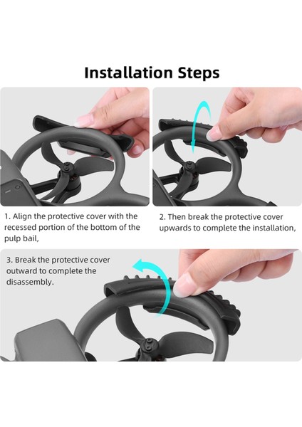 Djı Avata 2 Drone Koruyucusu Için Brdrc Pervane Koruması Tampon Halkaları Pervane Anti-Dalgalı Koruma Kapağı Yeşil (Yurt Dışından)