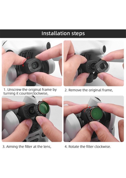 Djı Için Brdrc Mini 4 Pro Vnd Filtre Ayarlanabilir Vnd6-9 Drone Kamera Lens Filtre Kamerası Optik Cam Filtreler (Yurt Dışından)