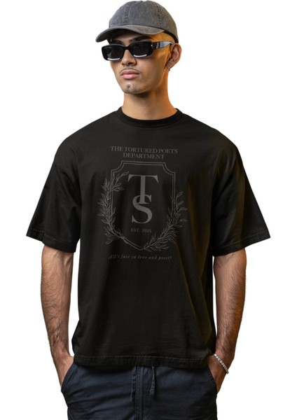 Unisex T.s 2024 The Tortured Poets Department Baskılı Tişört, Oversize Taylor Swift Temalı T-Shirt