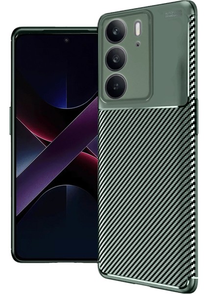 Realme C75 4g Auto Focus Karbon Kapak - Koyu YEŞIL-(5796) - MCT3332-2162 modelleri