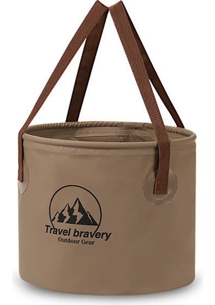 Halın AT6658-10 10L Katlanır Kova Taşınabilir Su Kabı Kamp Yürüyüş Hafif Kahve Için Katlanabilir Kova (Yurt Dışından)