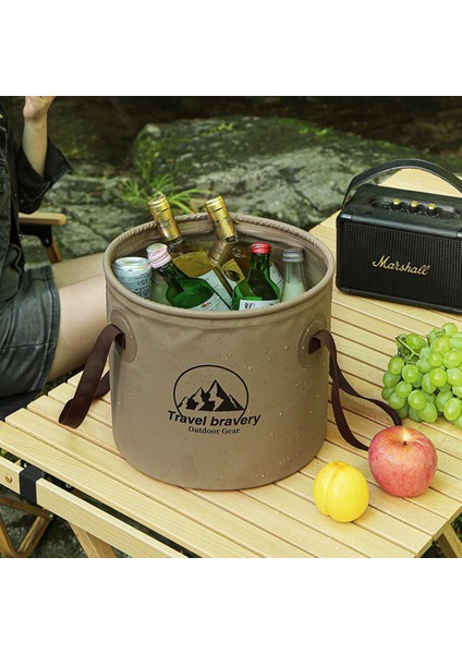 Halın AT6658-10 10L Katlanır Kova Taşınabilir Su Kabı Kamp Yürüyüş Hafif Kahve Için Katlanabilir Kova (Yurt Dışından) modelleri