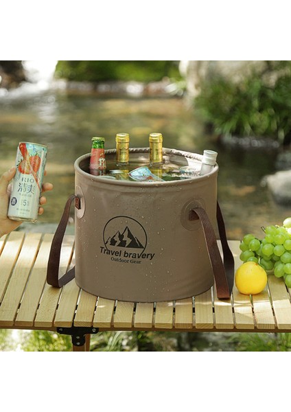 Halın AT6658-10 10L Katlanır Kova Taşınabilir Su Kabı Kamp Yürüyüş Hafif Kahve Için Katlanabilir Kova (Yurt Dışından) fırsatları