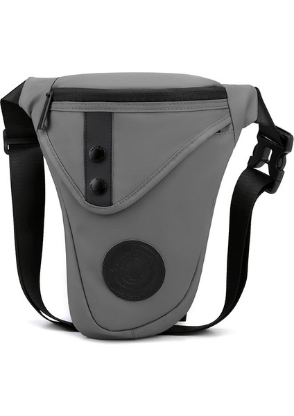 Haoshuaı 391 Açık Hava Bisiklet Bacak Çantası Rahat Çapraz Askılı Göğüs Çantası Naylon Bel Çantası-Gri (Yurt Dışından)