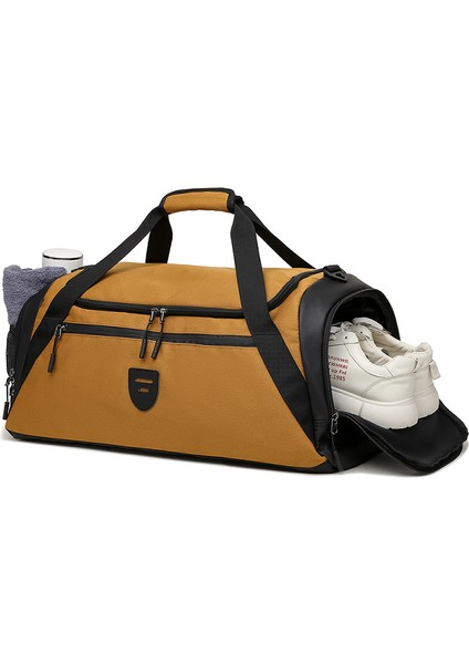 CF2902 Polyester Spor Çantası Büyük Kapasiteli Seyahat Bagajı Spor Çantası Ayakkabı Bölmeli-Gri (Yurt Dışından) fiyatları