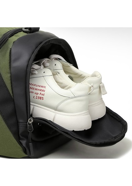 CF2902 Polyester Spor Çantası Büyük Kapasiteli Seyahat Bagajı Spor Çantası Ayakkabı Bölmeli-Gri (Yurt Dışından) indirimleri