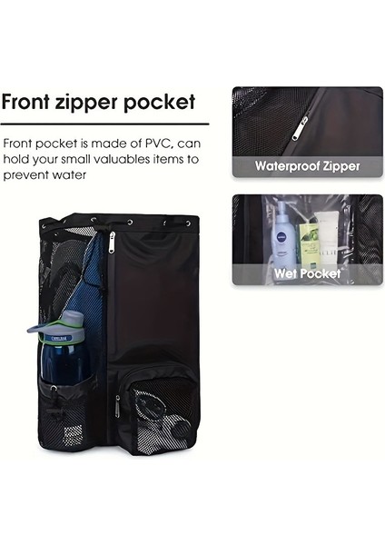 Halın A4011 Açık Hava Seyahat Yüzme Tırmanma Çift Omuz Çantası Bağcıklı File Tasarım Sırt Çantası-Yeşil (Yurt Dışından) modelleri