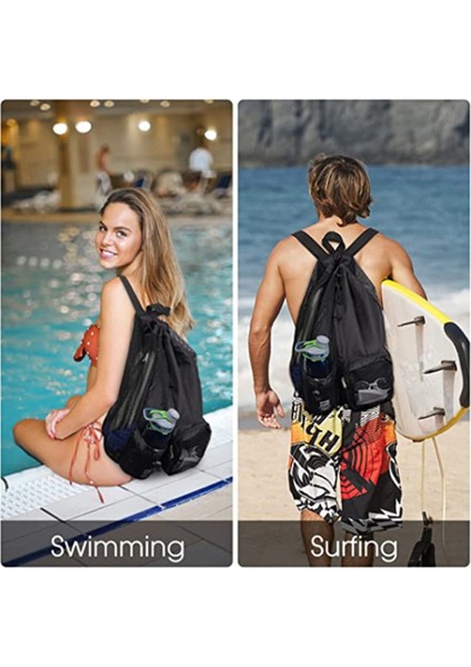 Halın A4011 Açık Hava Seyahat Yüzme Tırmanma Çift Omuz Çantası Bağcıklı File Tasarım Sırt Çantası-Yeşil (Yurt Dışından) indirimleri