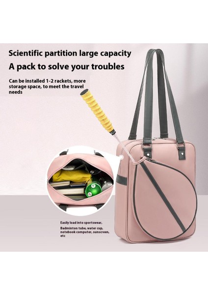 5611 30X39X11CM Badminton Raketi Saklama Çantası Omuz Çantası Spor Tote Çantası-Pembe (Yurt Dışından) fiyatları