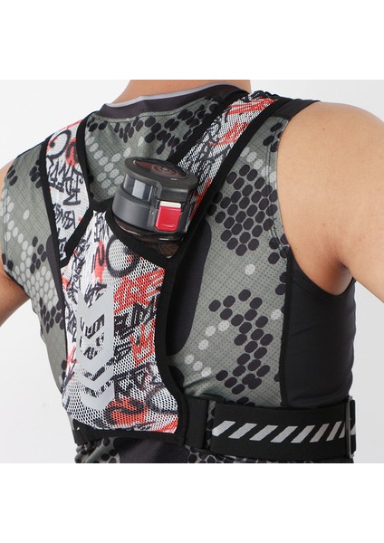 Açık Hava Sporları Su Şişesi Göğüs Çantası Nefes Alabilir Bisiklet Gece Koşu Çantası Yansıtıcı Omuz Sırt Çantası 65-130 cm Bel-Siyah Kırmızı (Yurt Dışından) fırsatları