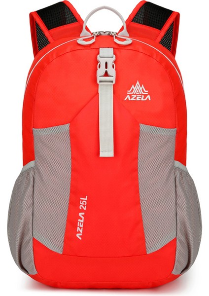 Azela A1341 Hafif Katlanabilir Sırt Çantası Su Geçirmez Naylon Omuz Çantası Açık Hava Yürüyüş Kampı Için-Kırmızı (Yurt Dışından)