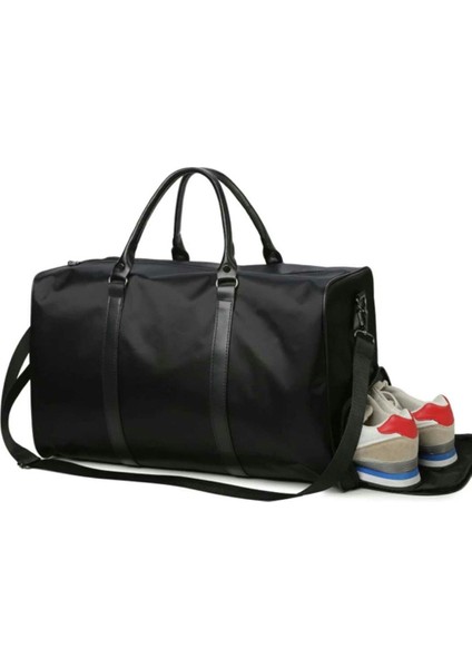 Naylon Spor Çantası Su Geçirmez Seyahat Çantası Ayakkabı Bölmeli, Beden: L (Yurt Dışından)