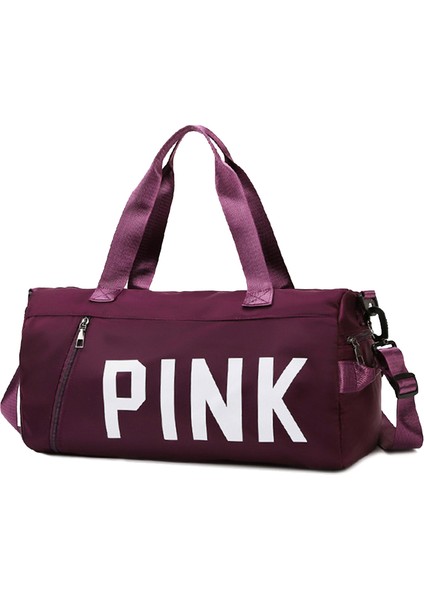 Su Geçirmez Spor Fitness Yoga Çantası Oxford Trend Çapraz Askılı Çanta Taşınabilir Seyahat Bagaj Çantası-Koyu Mor (Yurt Dışından)