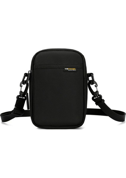 Wepower 2151 Rahat Çapraz Askılı Çanta Naylon Bel Çantası Hafif Telefon Kılıfı Tek Omuz Çantası-Siyah (Yurt Dışından)