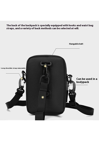Wepower 2151 Rahat Çapraz Askılı Çanta Naylon Bel Çantası Hafif Telefon Kılıfı Tek Omuz Çantası-Siyah (Yurt Dışından) fiyatları