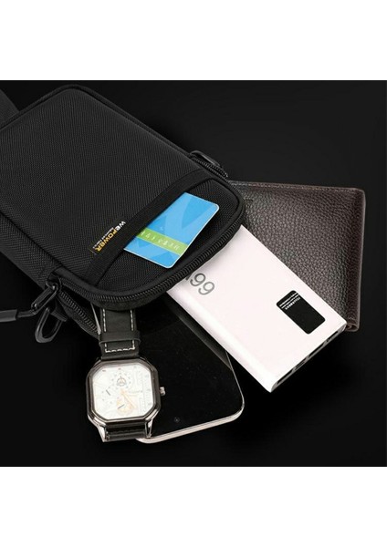 Wepower 2151 Rahat Çapraz Askılı Çanta Naylon Bel Çantası Hafif Telefon Kılıfı Tek Omuz Çantası-Siyah (Yurt Dışından) fırsatları