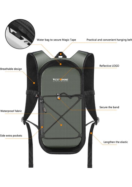 West Bıkıng YP0707378 Yürüyüş Hidrasyon Sırt Çantası Su Torbası Taşıyıcısı Bisiklet, Dağcılık Için-Mor (Yurt Dışından) fırsatları