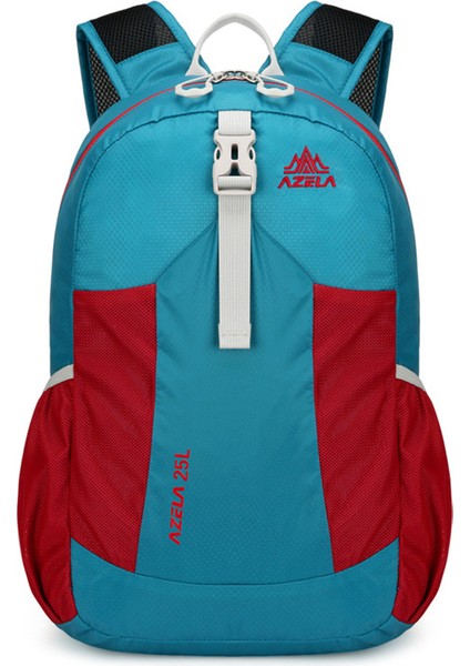 Azela A1341 Hafif Katlanabilir Sırt Çantası Su Geçirmez Naylon Omuz Çantası Açık Hava Yürüyüş Kampı Için-Göl Mavisi (Yurt Dışından)