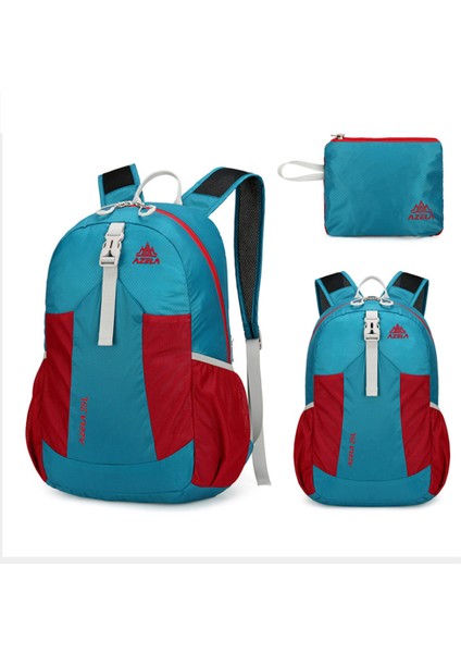 Azela A1341 Hafif Katlanabilir Sırt Çantası Su Geçirmez Naylon Omuz Çantası Açık Hava Yürüyüş Kampı Için-Göl Mavisi (Yurt Dışından) indirimleri