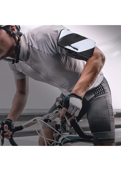 Oxford Kumaş + Polyester Kol Bandı Telefon Çantası Açık Hava Bisikleti İçin Hafif Cep Telefonu Kılıfı - Siyah (Yurt Dışından) fırsatları