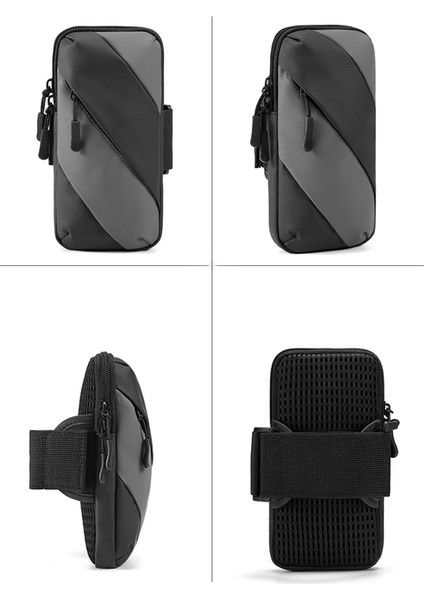 Oxford Kumaş + Polyester Kol Bandı Telefon Çantası Açık Hava Bisikleti İçin Hafif Cep Telefonu Kılıfı - Siyah (Yurt Dışından) indirimleri