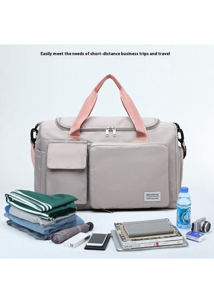 Katlanabilir Büyük Kapasiteli Seyahat Spor Çantası El Çantası Spor Salonu Hafta Sonu Çantası Ayakkabı Bölmeli-Mor (Yurt Dışından) modelleri