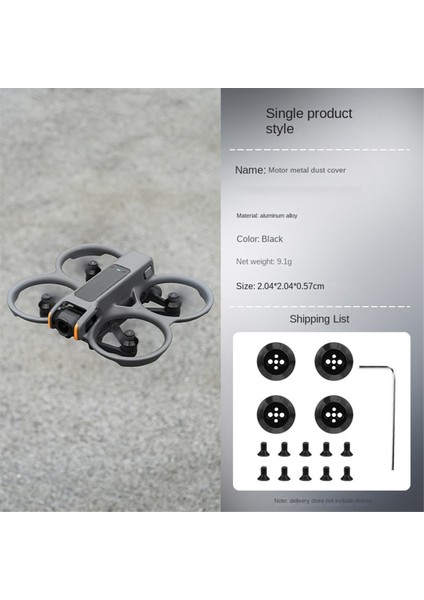 Avata 2 Motor Kapağı, Motor Kapağı Koruyucu Kapak, Avata Toz Kapağı Aksesuarları Siyah (Yurt Dışından)