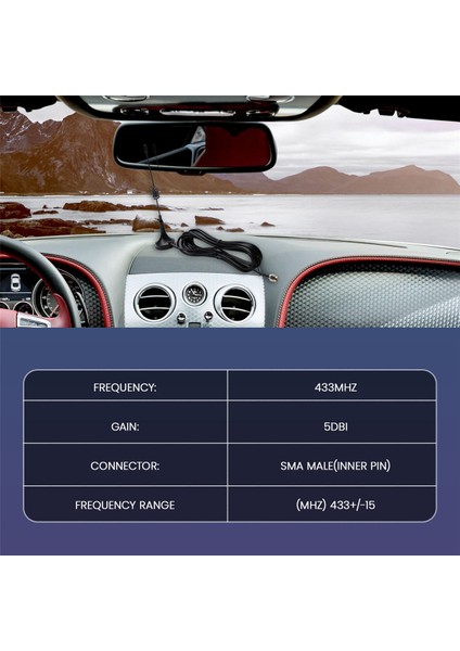 433MHZ 5dbı Anten Gsm Anten Sma Erkek Konnektörü Jambon Radyosu Için Manyetik Taban (Yurt Dışından) fiyatları