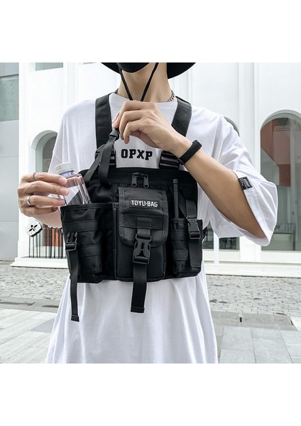 YH6025 Açık Hava Taktik Yelek Çift Omuz Çantası Oxford Kumaş Göğüs Çantası (Yurt Dışından) modelleri