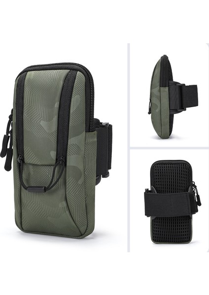 Açık Hava Bisiklet Kol Bandı Telefon Çantası Küçük Eşya Saklama Çantası Oxford Kumaş + Polyester Cep Telefonu Kılıfı - Ordu Yeşili (Yurt Dışından) indirimleri