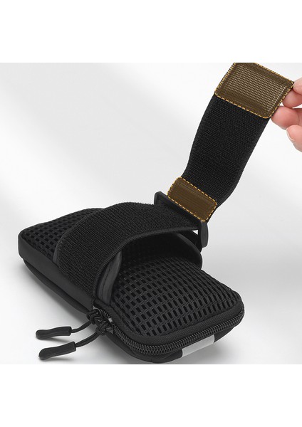 Açık Hava Bisiklet Kol Bandı Telefon Çantası Küçük Eşya Saklama Çantası Oxford Kumaş + Polyester Cep Telefonu Kılıfı - Siyah (Yurt Dışından) indirimleri