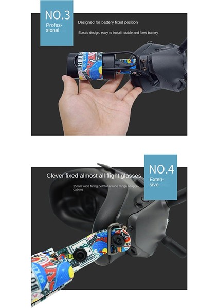 Fpv Video Gözlükleri Graffiti Renk Bandı Sabit Kayış Için Uygun (Yurt Dışından) fırsatları