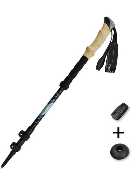 Necasıl G208S Alüminyum Alaşımlı Trekking Bastonu 62-135 cm Katlanır Yürüyüş Bastonu Ultra Hafif Yürüyüş ve Kamp Için-Siyah (Yurt Dışından)