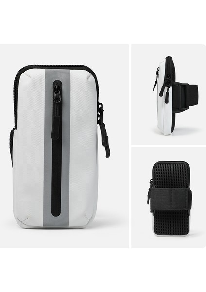 Oxford Kumaş + Polyester Kol Bandı Telefon Kılıfı Hafif Cep Telefonu Çantası - Açık Hava Bisikleti İçin - Beyaz (Yurt Dışından) indirimleri