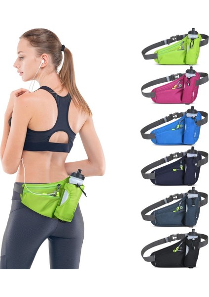 Spor Koşu Kemeri Bel Çantası Bel Çantası Su Şişesi Tutucu ile Erkekler ve Kadınlar Için Su Içme Kemer Çantası-Koyu Gri (Yurt Dışından) modelleri