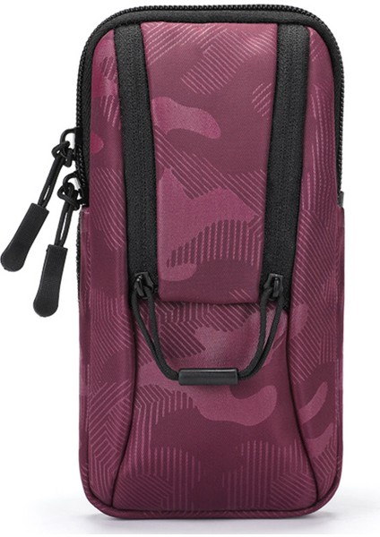 Açık Hava Bisiklet Kol Bandı Telefon Çantası Küçük Eşya Saklama Çantası Oxford Kumaş + Polyester Cep Telefonu Kılıfı - Mor (Yurt Dışından)