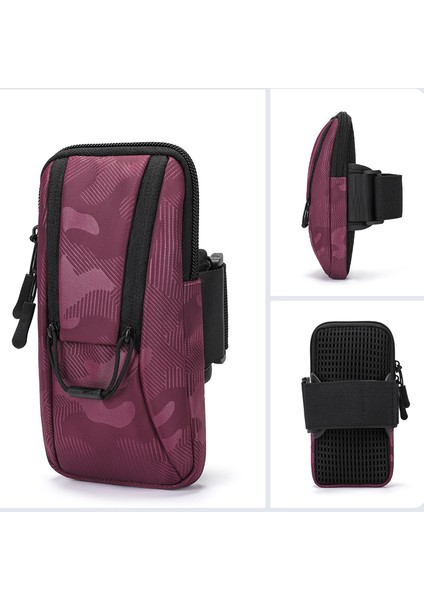 Açık Hava Bisiklet Kol Bandı Telefon Çantası Küçük Eşya Saklama Çantası Oxford Kumaş + Polyester Cep Telefonu Kılıfı - Mor (Yurt Dışından) indirimleri