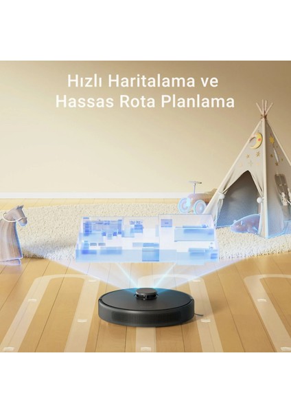 160 W, Hepa Filtreli ,d9 Max Gen2 Robot Süpürge Siyah indirimleri