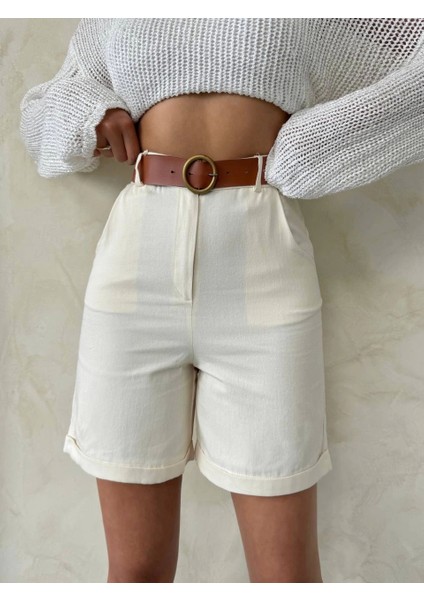 Gabardin Kumaş Şort