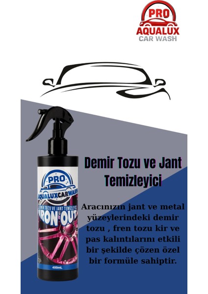 Proaqualuxcarwash Lastik ve Tampon Parlatıcı -Demir Tozu indirimleri