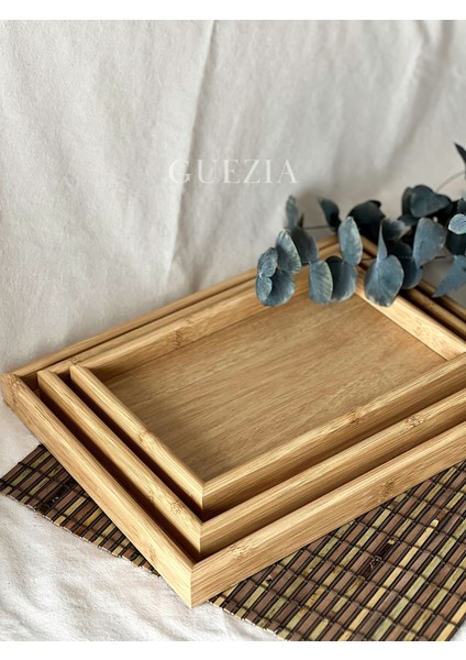 3lü Ahşap Tepsi Seti