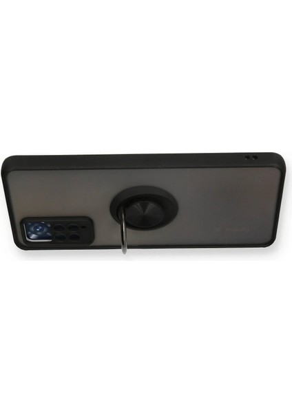 Xiaomi Redmi Note 11 Pro Kılıf Montreal Yüzüklü Silikon Kapak - SIYAH-(5796) - MCT3452-2832 modelleri