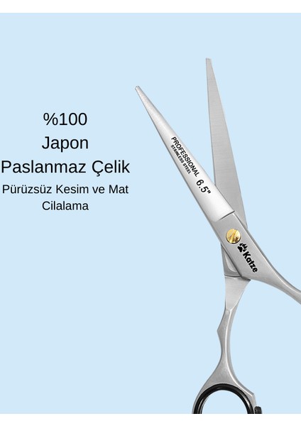 6.5 Inç Pro 1032-65 Çelik Kuaför Makası Saç Sakal Kesim Makası